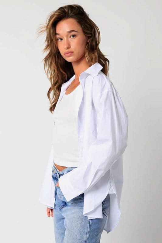 White Coverup Shirt