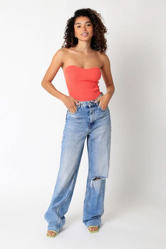 Strapless Sweater Top