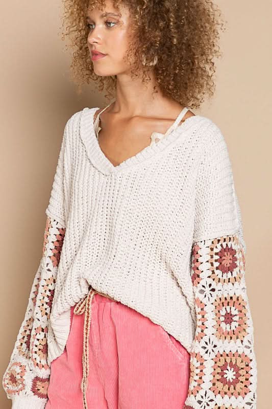 Crochet Sleeve Sweater