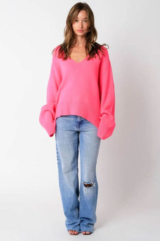 Slouchy Pink Sweater