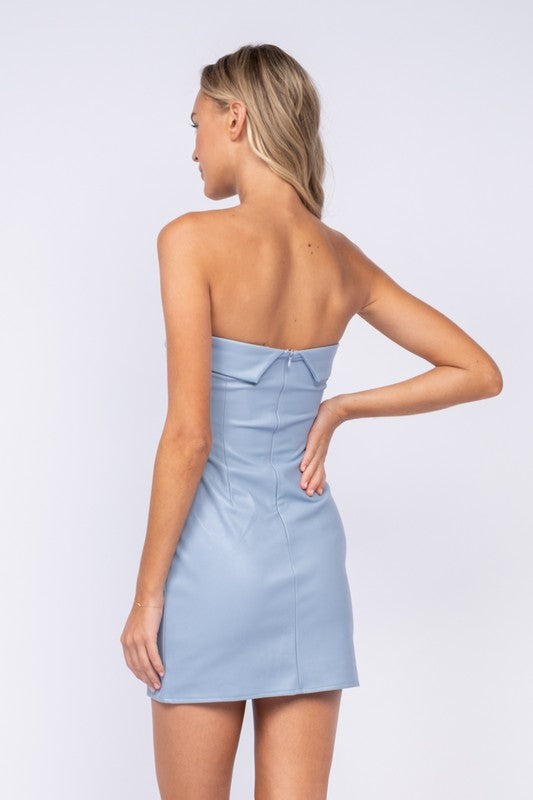 Asymmetrical Slit Mini Dress