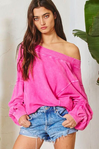 Pink Slouchy Sweatshirt
