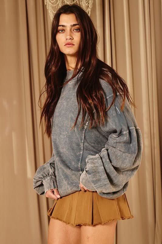 Vintage Washed Sweatshirt Top