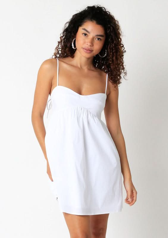 White Cami Babydoll Mini Dress