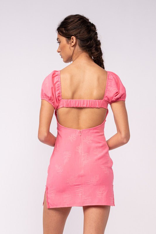 Pink Open Back Dress