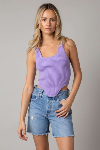 Lilac Knit Tank Tops