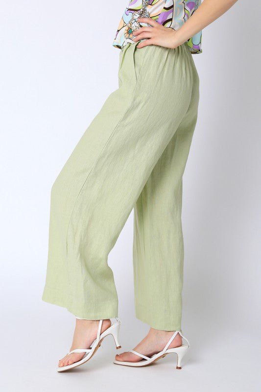 Green Wide Leg Pants
