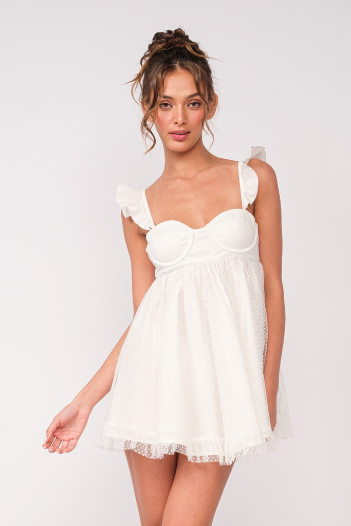 White Babydoll Mini Dresses
