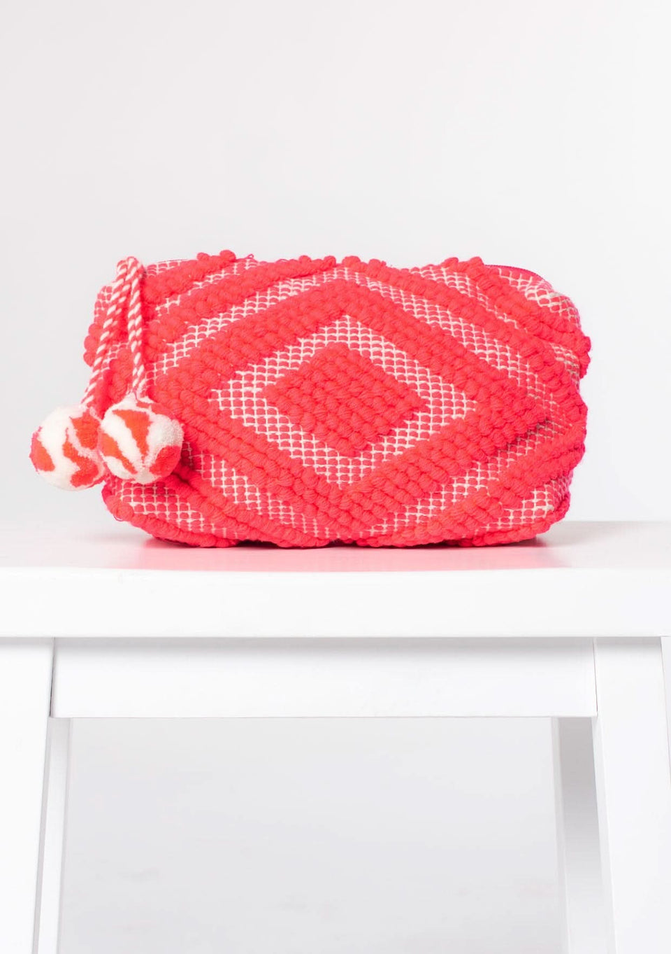 Pink Crochet Makeup Bag
