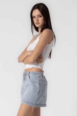 Denim Mini Skirts