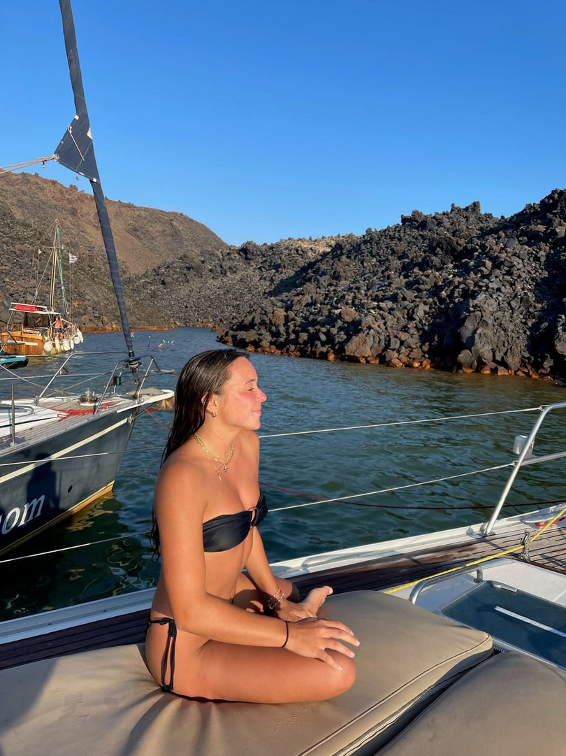 Black Bandeau Bikini Set