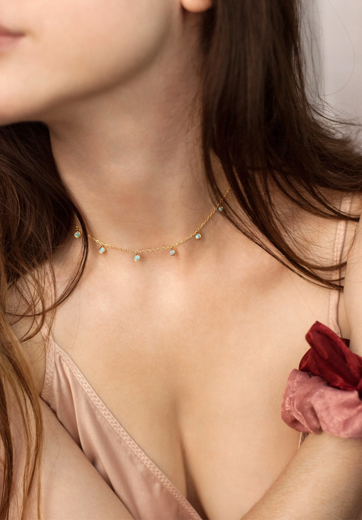Blue Opal Choker Necklace
