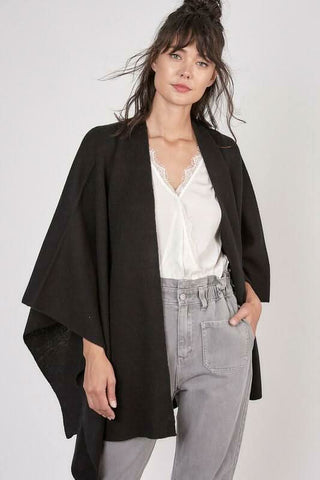 River City Black Cape Cardigan - Front View

