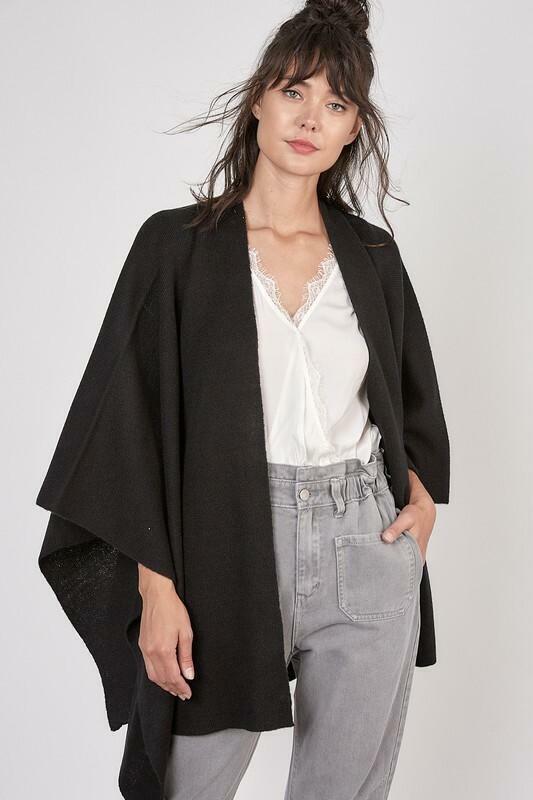 Black Poncho  Cardigan
