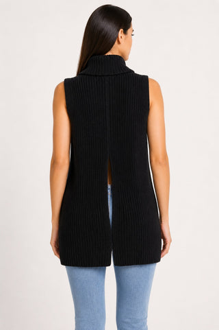 Lush Traveler Sleeveless Cowl Neck Tunic - Back View