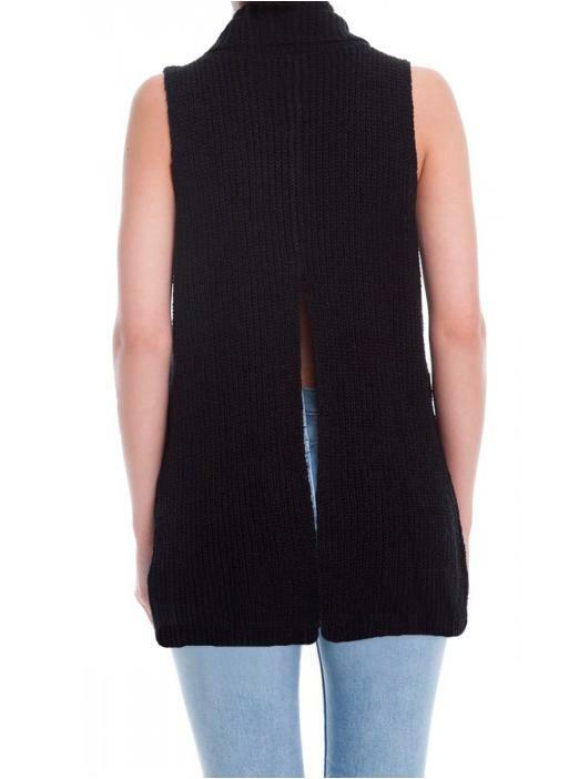 Back Sleeveless Tunic Sweater