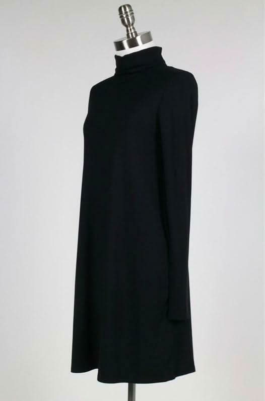 Black Turtleneck Shift Dress Long Sleeve Comfort Fit Wasabi + Mint | Size S Black Turtleneck Shift Dress Long Sleeve Comfort Fit Wasabi + Mint | Size S