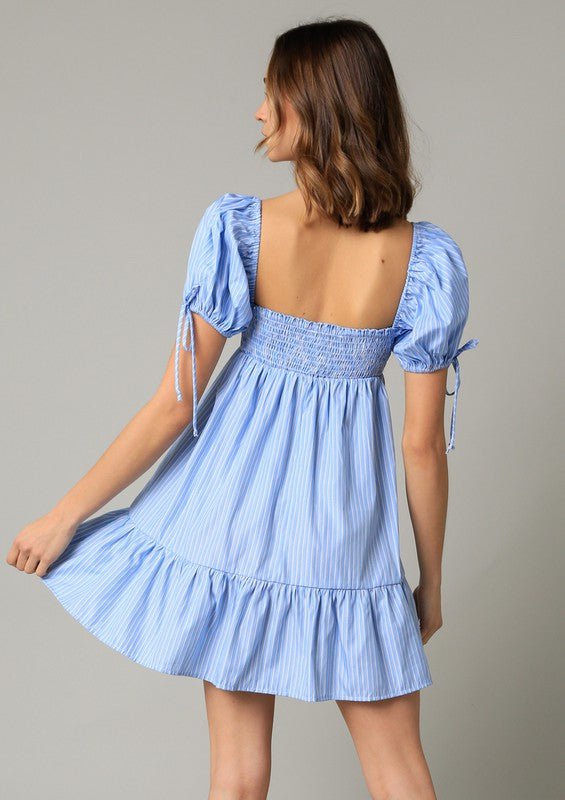 Blue Puff Sleeve Dresses