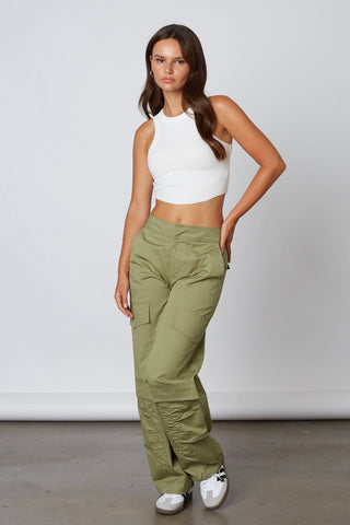Charly Olive Cargo Pants - Baggy Y2K Olive Green Utility Pants for Women