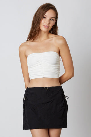 Riley Black Cargo Mini Skirt - Front View