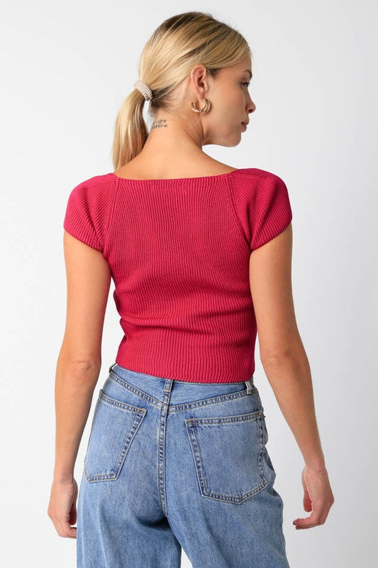 Cropped Sweater Top