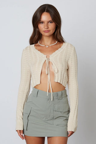 Front Tie Sweater