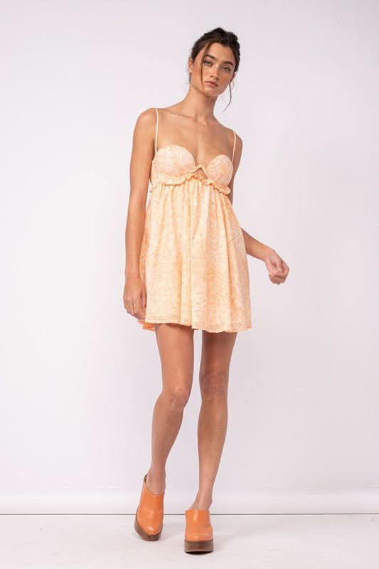Orange Floral Babydoll Dress Orange Floral Babydoll Dress