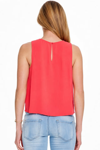 Lush Cabo Cherry Red Tank Top - Back View