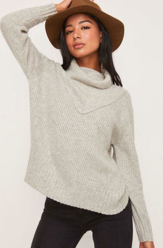 Grey Cowl Neck Sweater