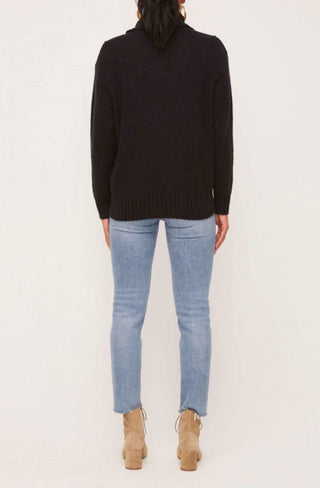 Joel Black Cowl Neck Sweater - Back View