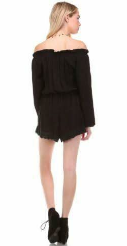 Black Boho Rompers
