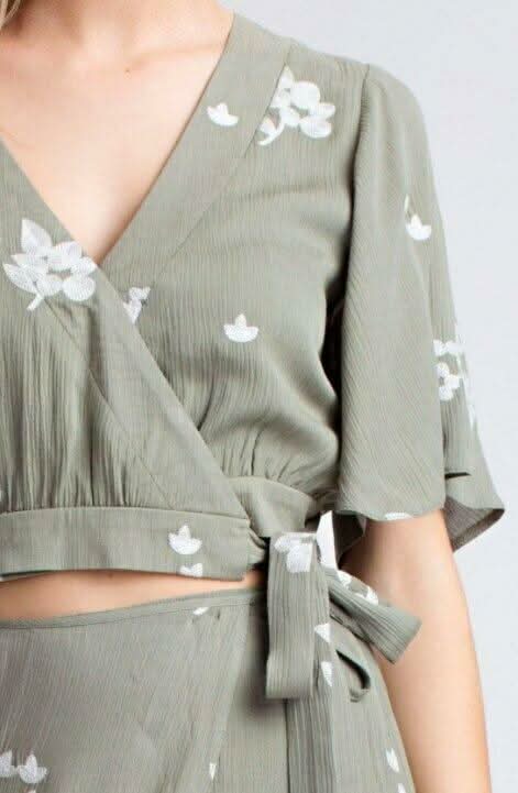 Lexington Sage Two Piece Maxi Dress -  BohoPink