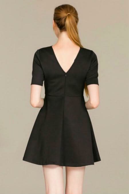 Jealous Tomato Maggie Black Crochet Trim Skater Dress - Size M - Woven Polyester with Ombre Lace - Body Skimming Fit Jealous Tomato Maggie Black Crochet Trim Skater Dress - Size M - Woven Polyester with Ombre Lace - Body Skimming Fit