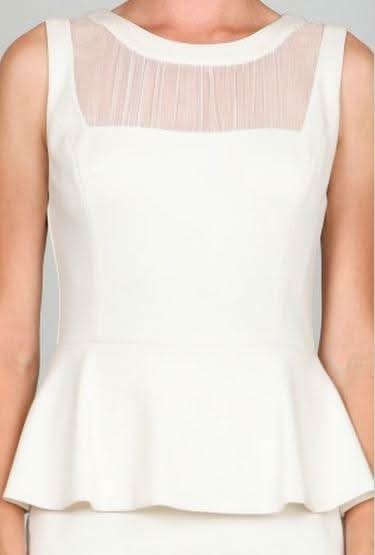 White Peplum Dress 