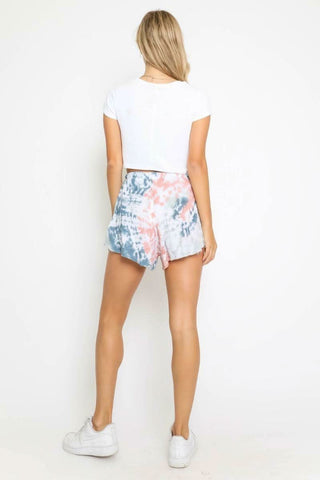 Tie-Dye Drawstring Shorts 