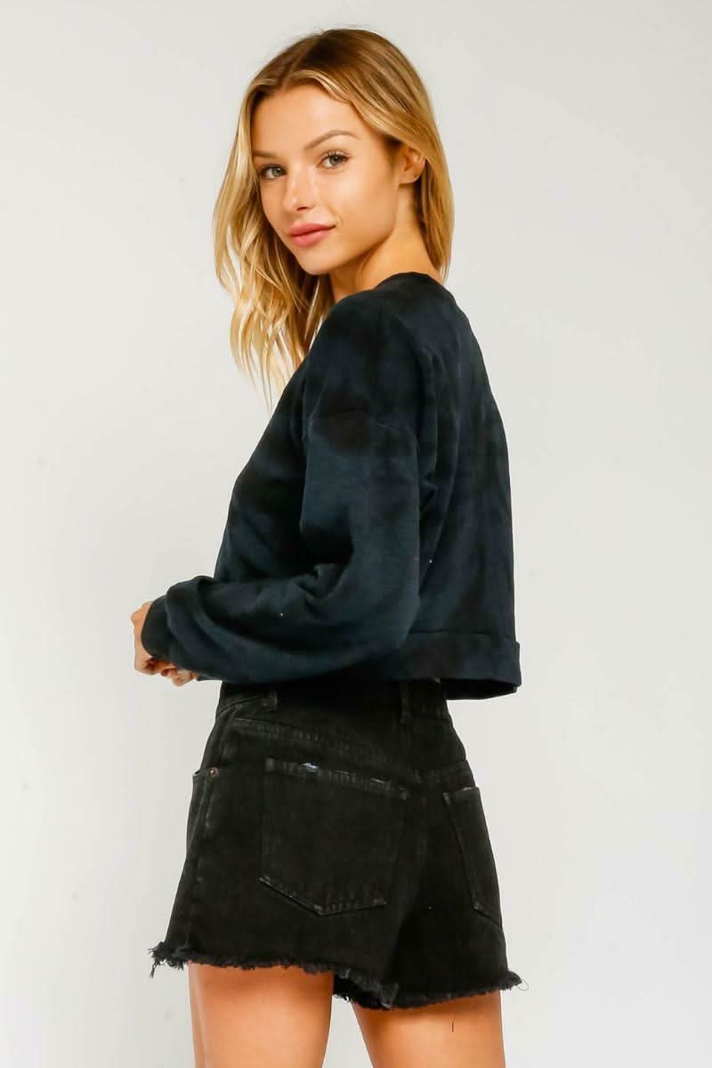 Tie-Dye Cropped Sweatshirt