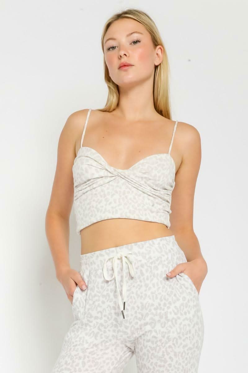 Leopard Print Cropped Tank