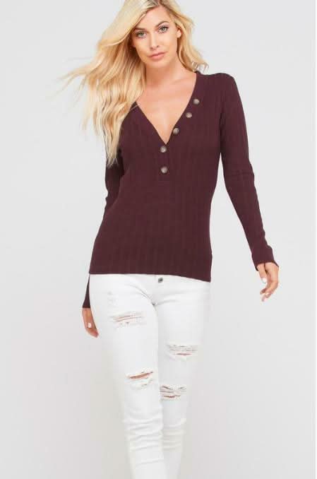 Henley Sweater Ladies