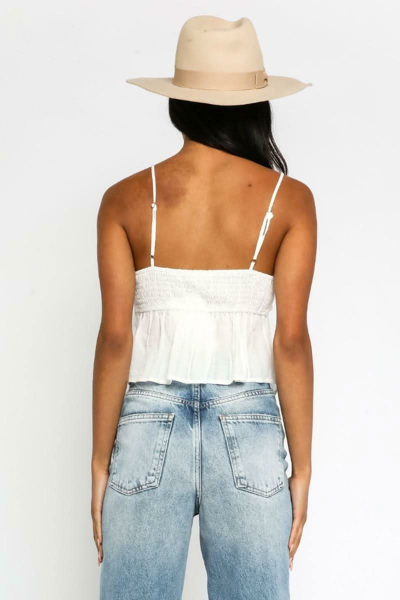 By The Prairie Drawstring Crop Top -  BohoPink