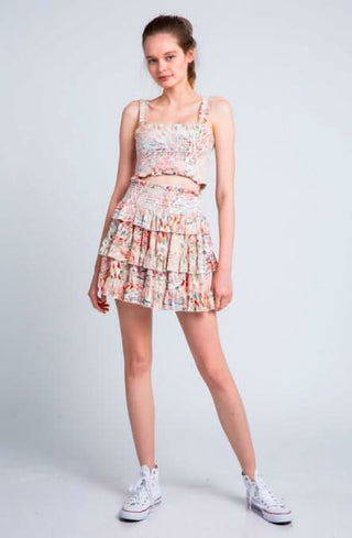 Two-Piece Smocked Mini Dress 