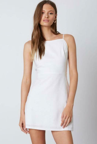 White back-tie mini dress for summer events