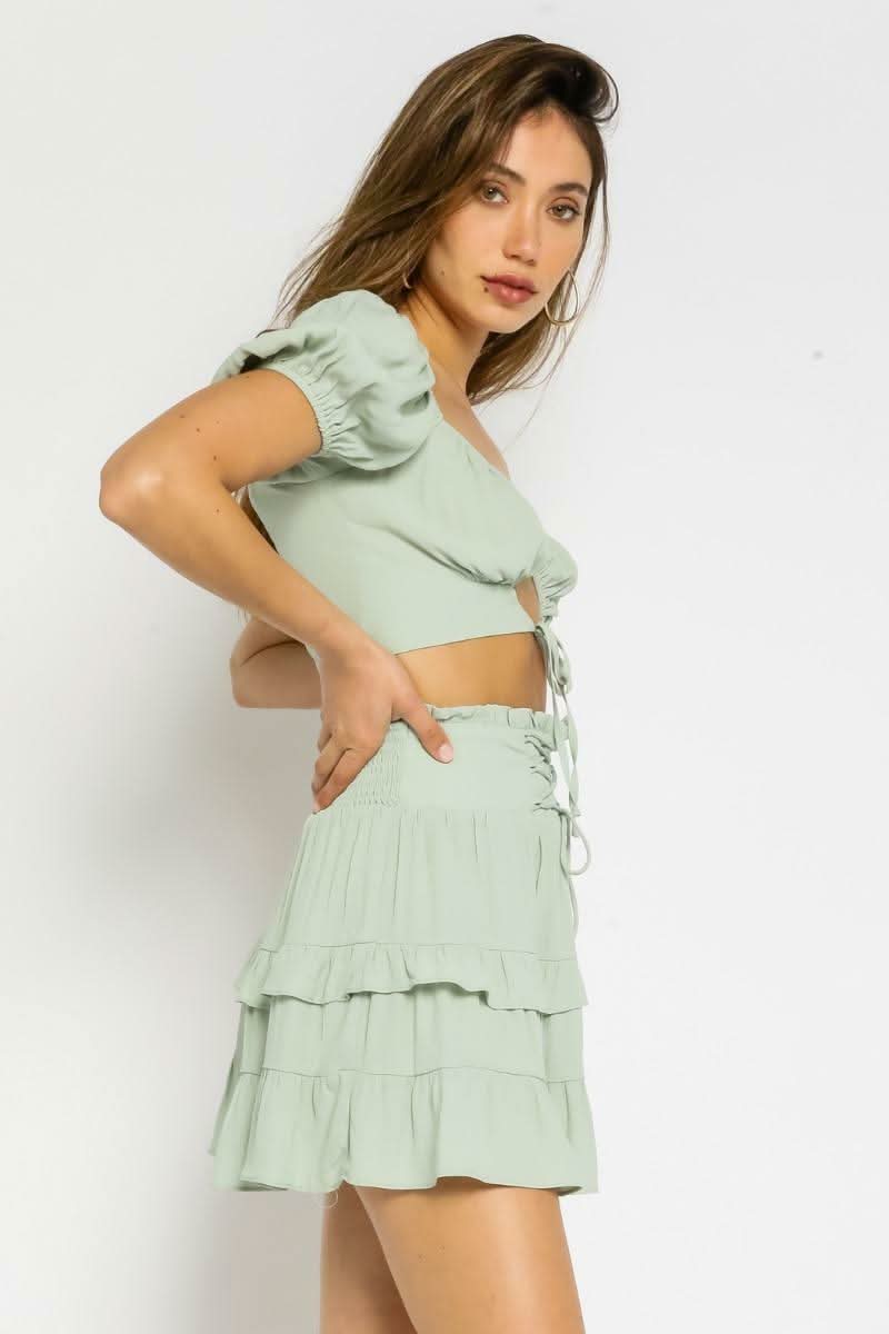 Crop Top and Mini Skirt Set