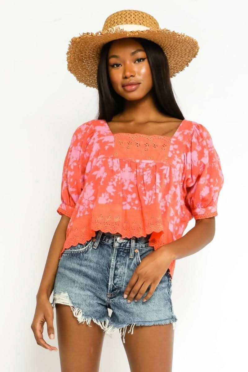Tropical Print Blouse