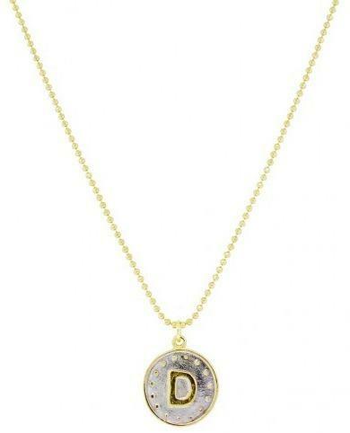 Blee Inara 18k Gold Plated and Rhodium Mixed Metal Letter Necklace -  BohoPink