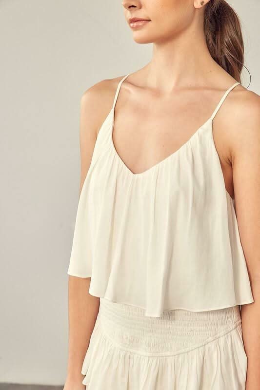 Ivory Ruffle Romper