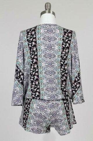 Floral Dolman Sleeve Romper