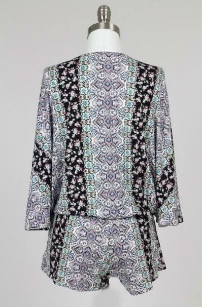 Floral Dolman Sleeve Romper