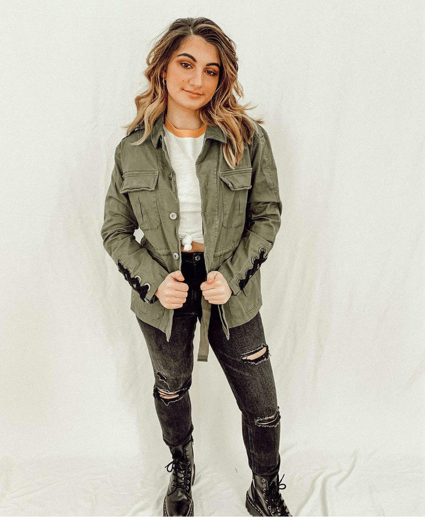 Women's Olive Green Army Jacket