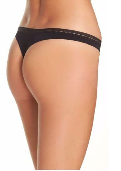 Free People Truth Or Dare Black Thong -  BohoPink