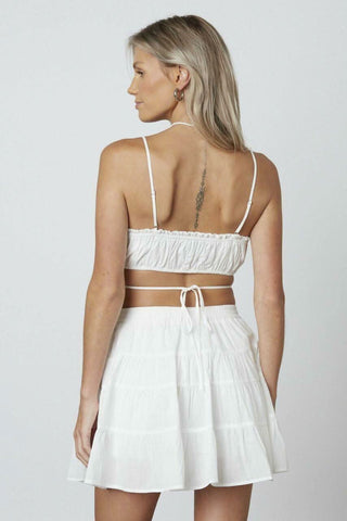 Evelyn White Two-Piece Mini Dress Set back view
